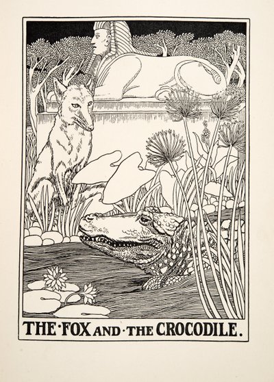 The Fox and the Crocodile, from A Hundred Fables of Aesop by Percy J. Billingshurst