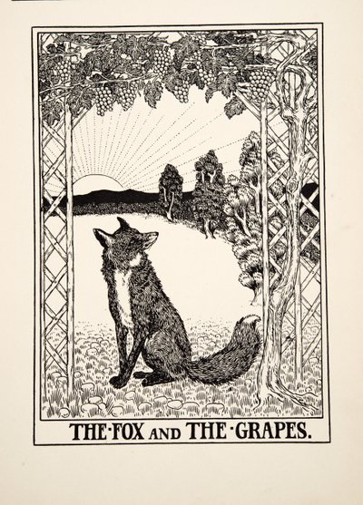 The Fox and the Grapes, from A Hundred Fables of Aesop by Percy J. Billingshurst