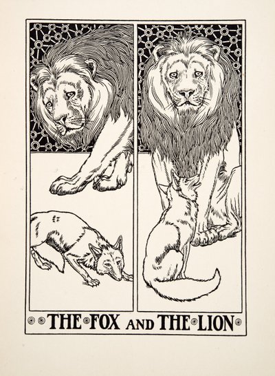 The Fox and the Lion, from A Hundred Fables of Aesop, pub. 1903 by Percy J. Billingshurst