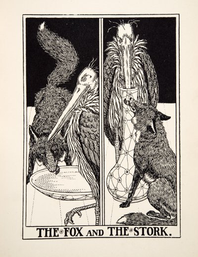The Fox and the Stork, from A Hundred Fables of Aesop by Percy J. Billingshurst