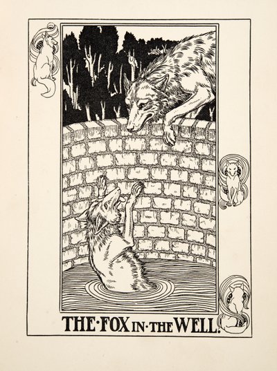 The Fox in the Well, from A Hundred Fables of Aesop by Percy J. Billingshurst