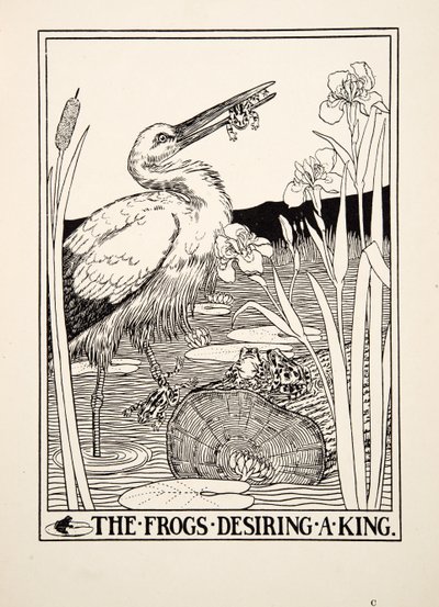 The Frogs Desiring a King, from A Hundred Fables of Aesop, pub.1903 by Percy J. Billingshurst
