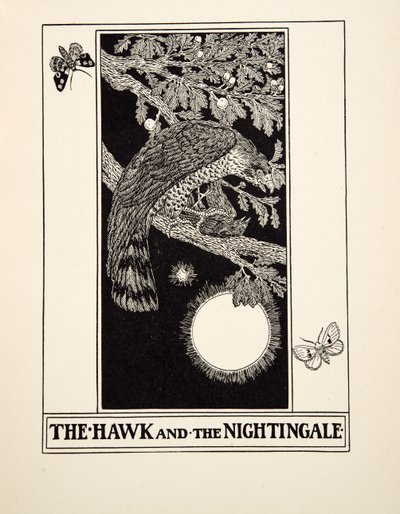 The Hawk and the Nightingale, from A Hundred Fables of Aesop by Percy J. Billingshurst