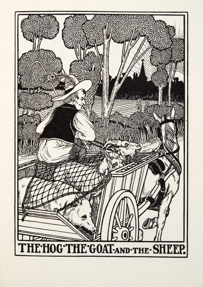 The Hog, the Goat and the Sheep, from Fontaine Fables by Percy J. Billingshurst