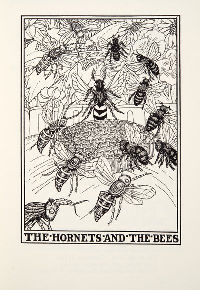 The Hornets and the Bees, from Fontaine Fables, pub. 1905 by Percy J. Billingshurst