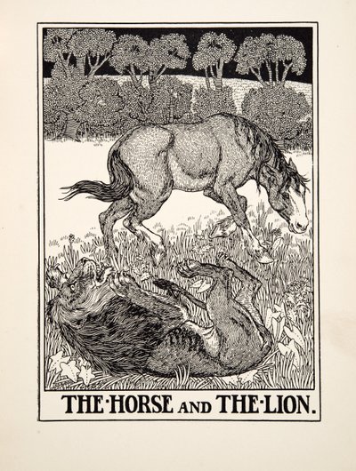The Horse and the Lion, from A Hundred Fables of Aesop by Percy J. Billingshurst