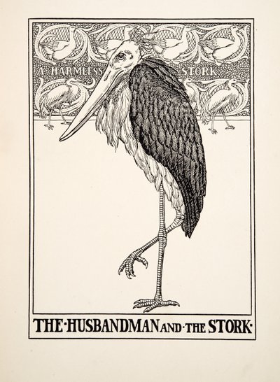 The Husbandman and the Stork, from A Hundred Fables of Aesop by Percy J. Billingshurst