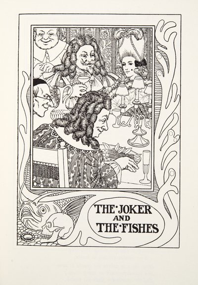 The Joker and the Fishes, from Fontaine Fables, pub. 1905 (engraving) by Percy J. Billingshurst