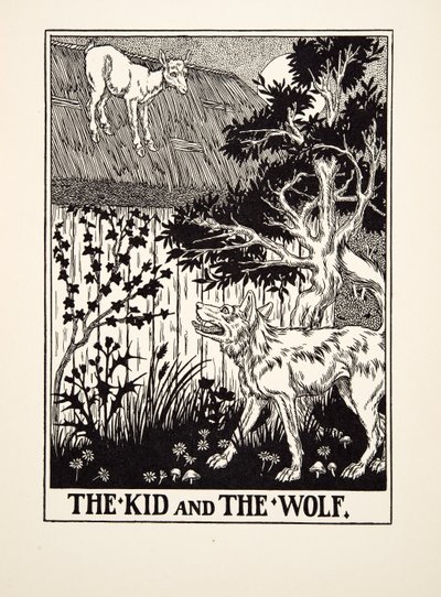 The Kid and the Wolf, from A Hundred Fables of Aesop by Percy J. Billingshurst