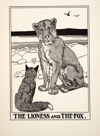 The Lioness and the Fox, from A Hundred Fables of Aesop by Percy J. Billingshurst