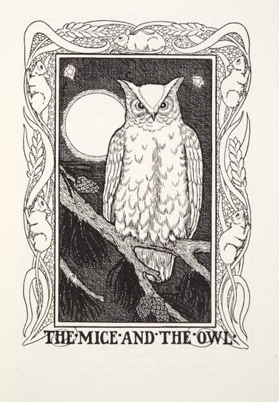 The Mice and the Owl, from Fontaine Fables, pub. 1905 by Percy J. Billingshurst