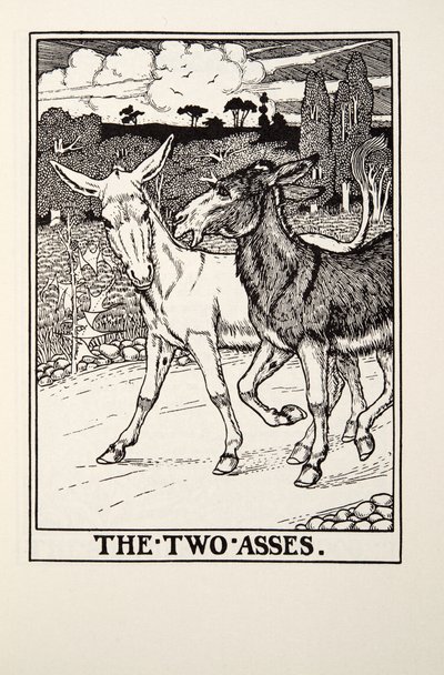 The Two Asses, from Fontaine Fables by Percy J. Billingshurst