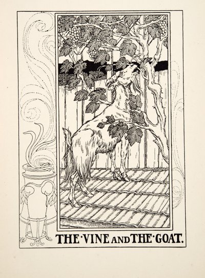 The Vine and the Goat, from A Hundred Fables of Aesop by Percy J. Billingshurst