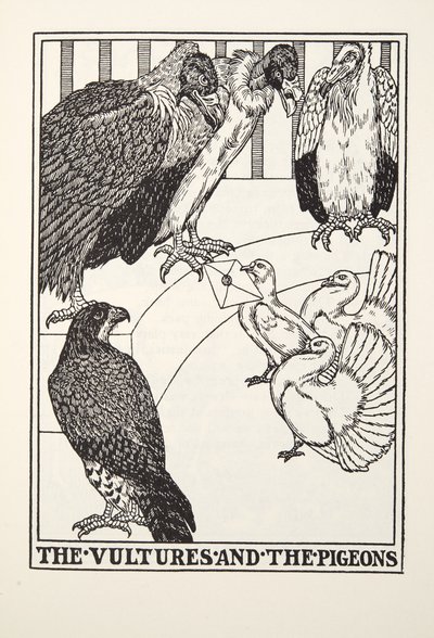 The Vultures and the Pigeons, from Fontaine Fables, pub. 1905 by Percy J. Billingshurst