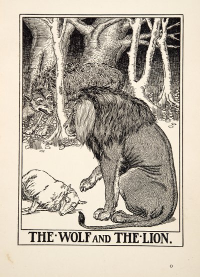 The Wolf and the Lion, from A Hundred Fables of Aesop by Percy J. Billingshurst