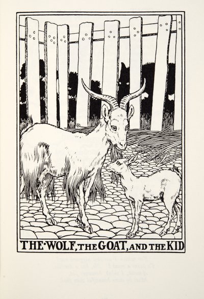 The Wolf, the Goat and the Kid, from Fontaine Fables by Percy J. Billingshurst
