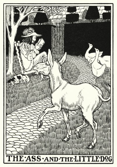 Fables of La Fontaine: The ass and the little dog by Percy James Billinghurst