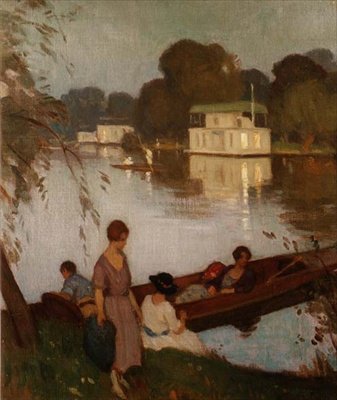 On the Thames by Percy William Gibbs