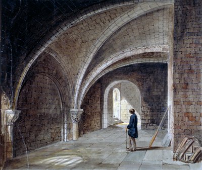 Crypt Under the Church of St James in the Wall, Wood Street Square, City of London by Percy William Justyne