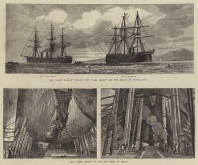 HMS Lord Clyde by Percy William Justyne