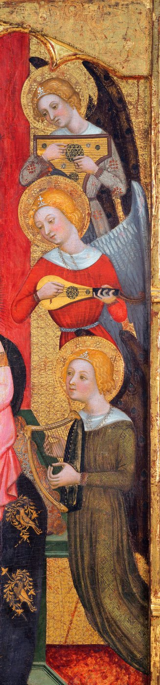 Madonna with Angels Playing Music (Detail) by Pere Serra (active around 1357-1406) by Pere Serra