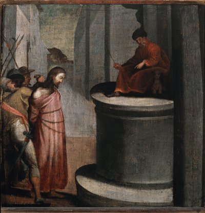 Passion of Christ: Jesus and Pontius Pilate by Perino del Vaga