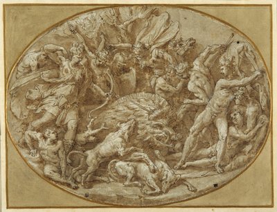 The Hunt of the Calydonian Boar by Perino del Vaga