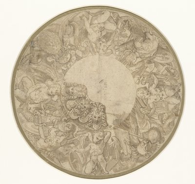 Design for the Base of a Round Showpiece by Perino del Vaga (attributed to)