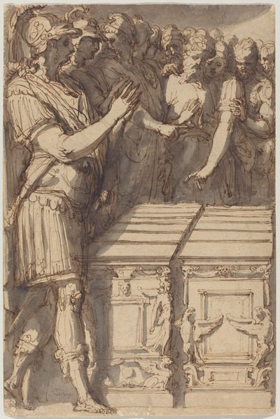 Alexander Consecrating the Altars for the Twelve Olympian Gods by Perino del Vaga