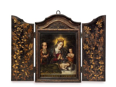 A Portable Christian Shrine (Seigan) Commissioned by the Portuguese Jesuits by Period Momoyama
