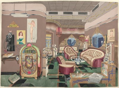 Cocktail Lounge, 1946 by Perkins Harnly