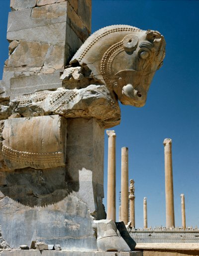 Achaemenid bull-shaped capital of column, 6th century BC by Persian School