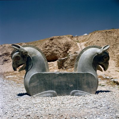 Achaemenid Griffin-Shaped Capital of Column by Persian School