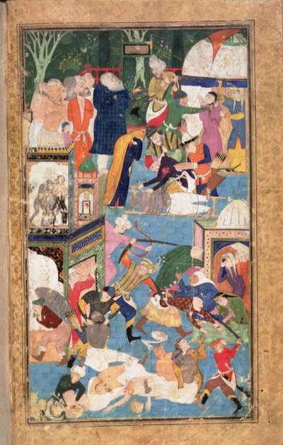 The Sacking of Isfahan in 1387 showing Timur