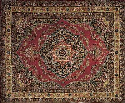 Close-up of a Tabriz Haji Jalili carpet, Iran by Persian School