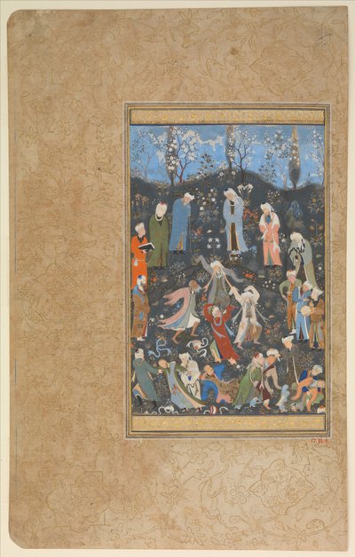 Dancing Dervishes, Folio from a Divan of Hafiz, c.1480 by Persian School