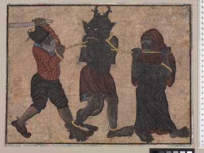 Demon in Chains by Persian School