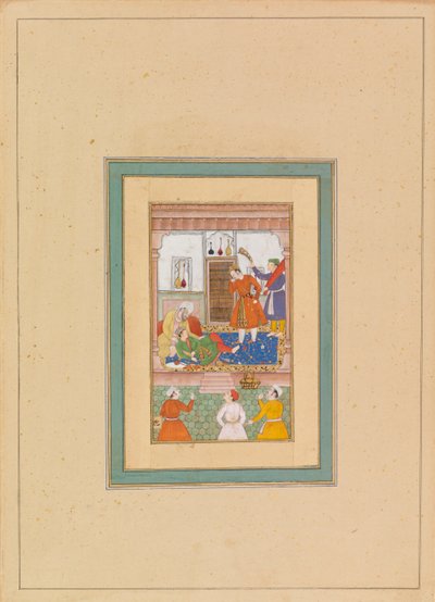 Interior with Figures by Persian School