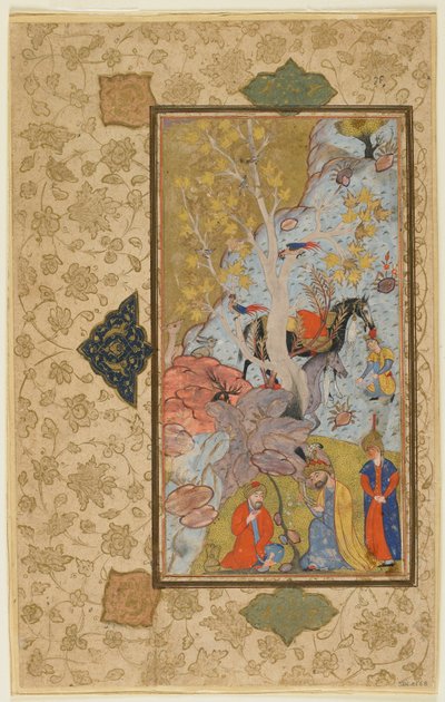 Iskandar Visits a Hermit by Persian School