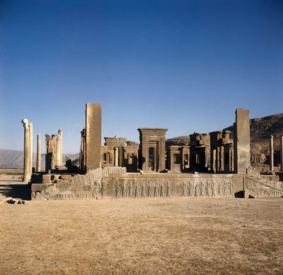 Palace of Darius I in Persepolis by Persian School