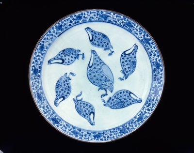 Partridge Dish, Iran, Safavid period, 18th century by Persian School