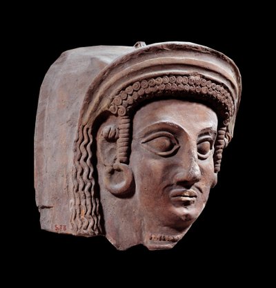 Persian art: fragment of Greek Phoenician sarcophagus. From the necropolis of Tortosa (4th century BC) by Persian School