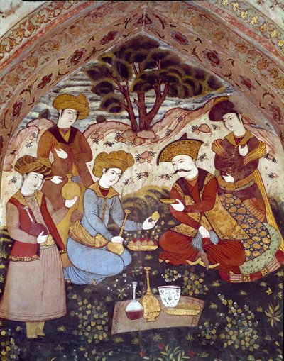 Representation of Abbas I the Great Served by Courtesans (Detail) by Persian School