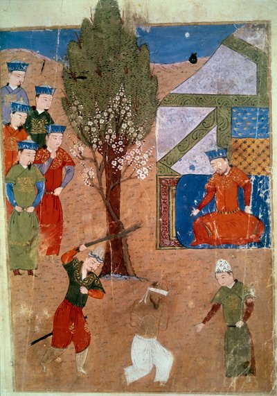 Representation of Chaghtai Khan on His Throne (Jami al-Tawarikh) by Persian School