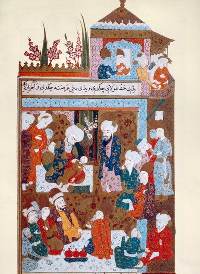Rumi curing his elder son Arif by Persian School