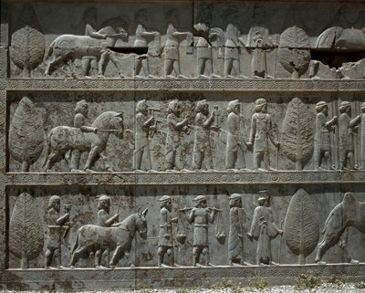Submissive Peoples Offer Gifts to Darius I by Persian School