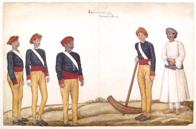 Tent Orderlies, c.1820-30 by Persian School