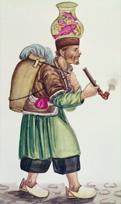 The fishmonger by Persian School