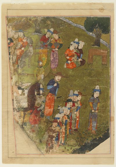 Timur grants an audience on the occasion of his accession to the throne at Balkh by Persian School