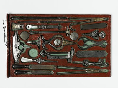 Tool kit depicting the Holy Family, c.1830 by Persian School